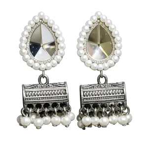 Elegant Jhumka Pearl Silver